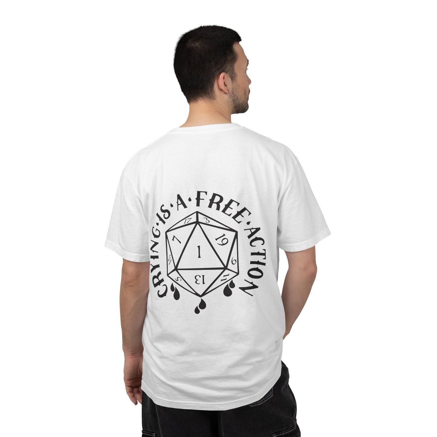D20 'Crying Is a Free Action' Graphic T-Shirt